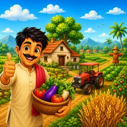 Ikon Casual Indian Farmer